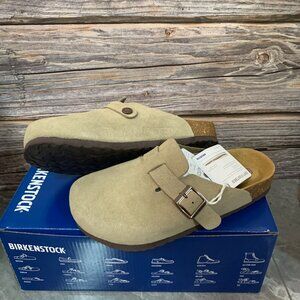 Birkenstock Tan Slip-On Loafers with Adjustable Buckle